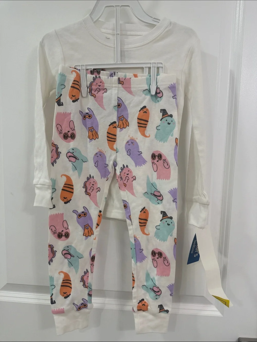 Carter's Pastel Ghost Print Pajama Set - Pink, Purple, Mint, Orange